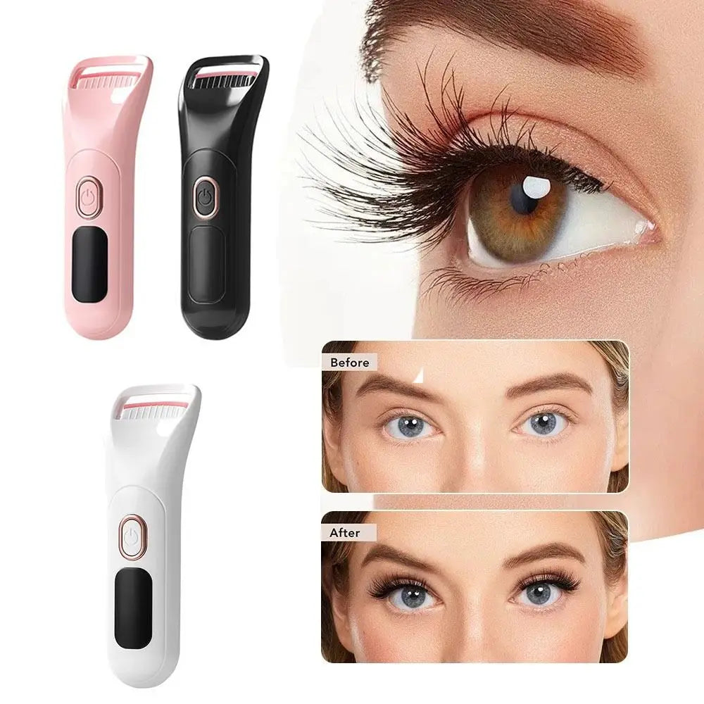 Digital Display Electric Eyelash Curler Temperature Control Rechargeable Lash Curling Wand 3 Modes Portable Design
