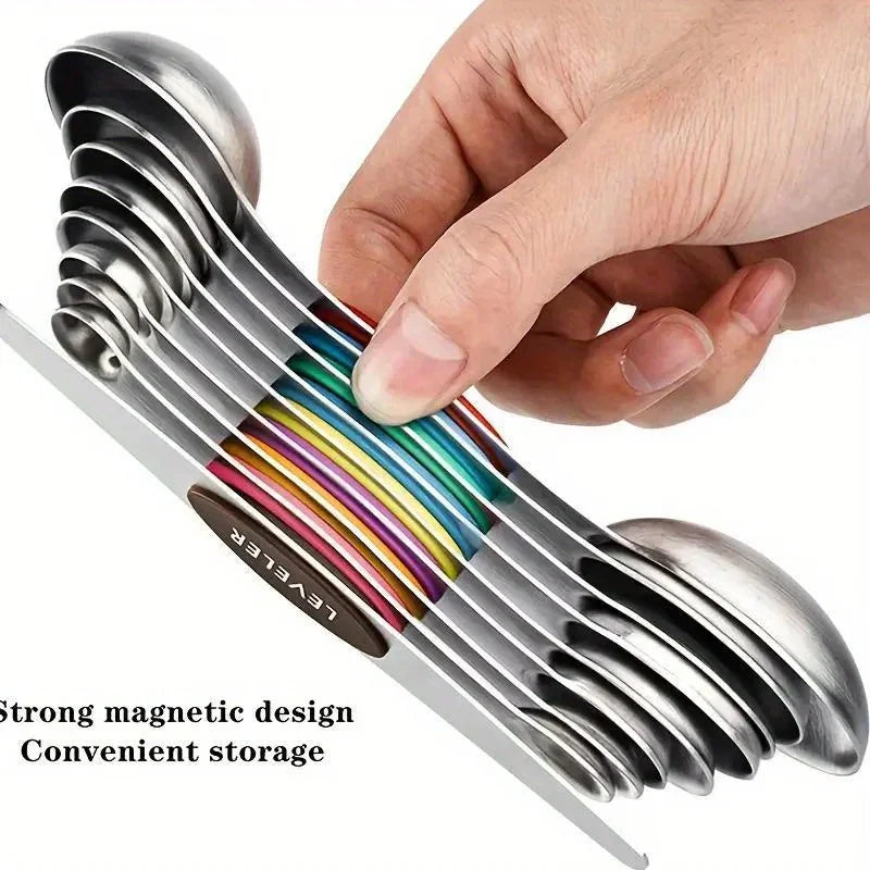 Stainless Steel Magnetic Double Headed Measuring Spoon