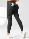 1/2/3 Pcs Seamless Yoga Cargo Leggings With Pocket Women Fashion Hip Lifting Sport Pants High Waist Fitness Elastic Slim Tight
