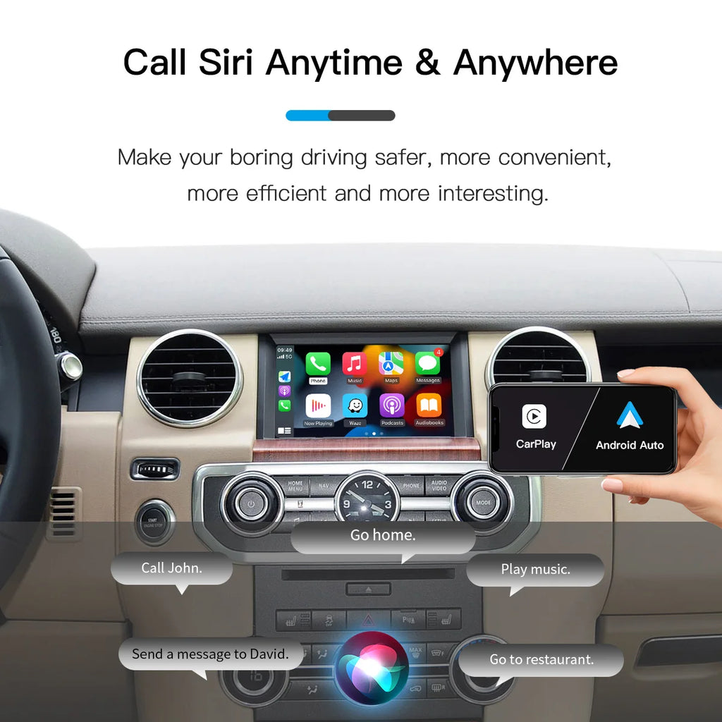 CARABC Wireless carplay Android Auto Fits For Land Rover Jaguar Bosch Discovery4 Evoque Freelander2 XF XJL XE  Mirroring Decorde