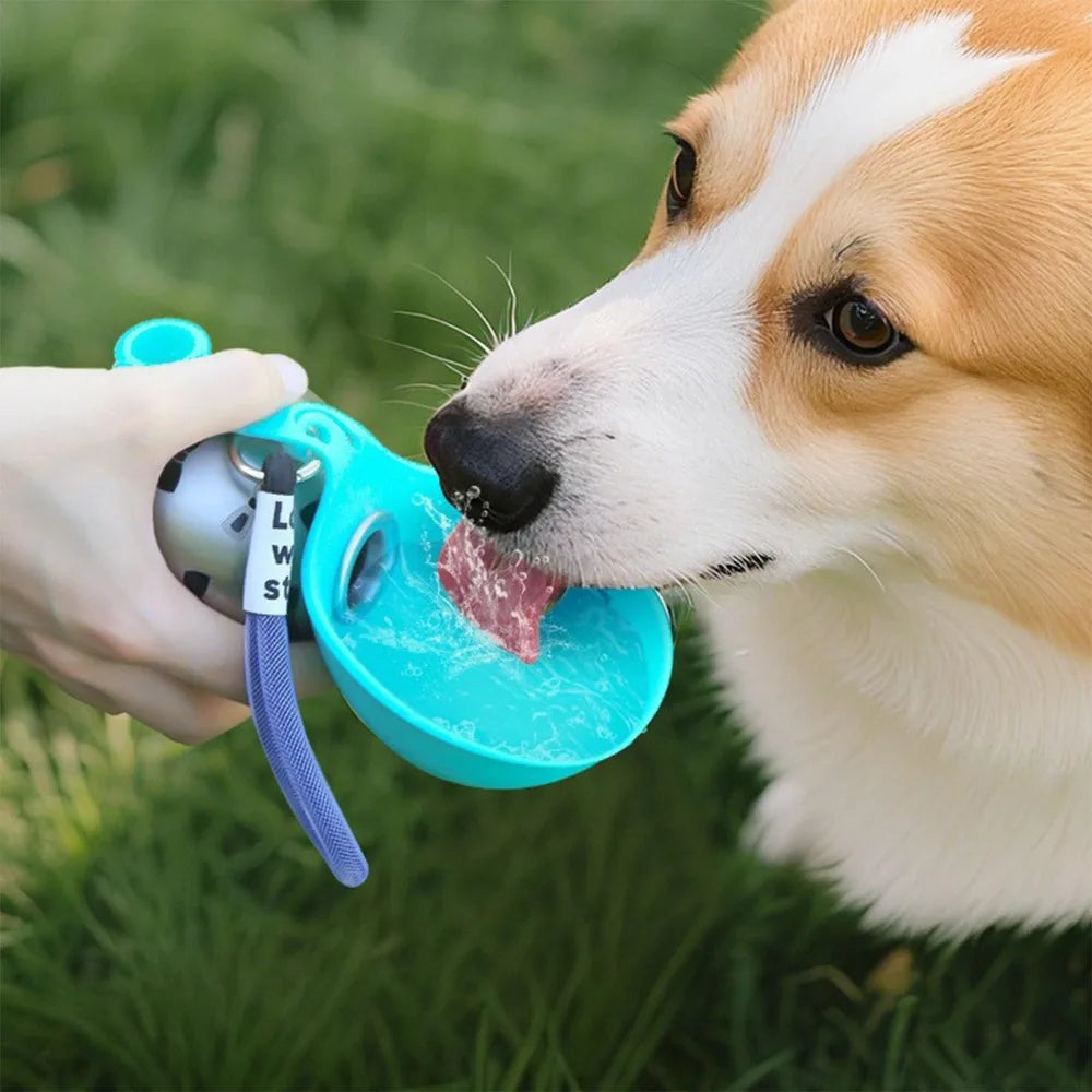 Dog Water Bottle with Silicone Bowl – 285 mL