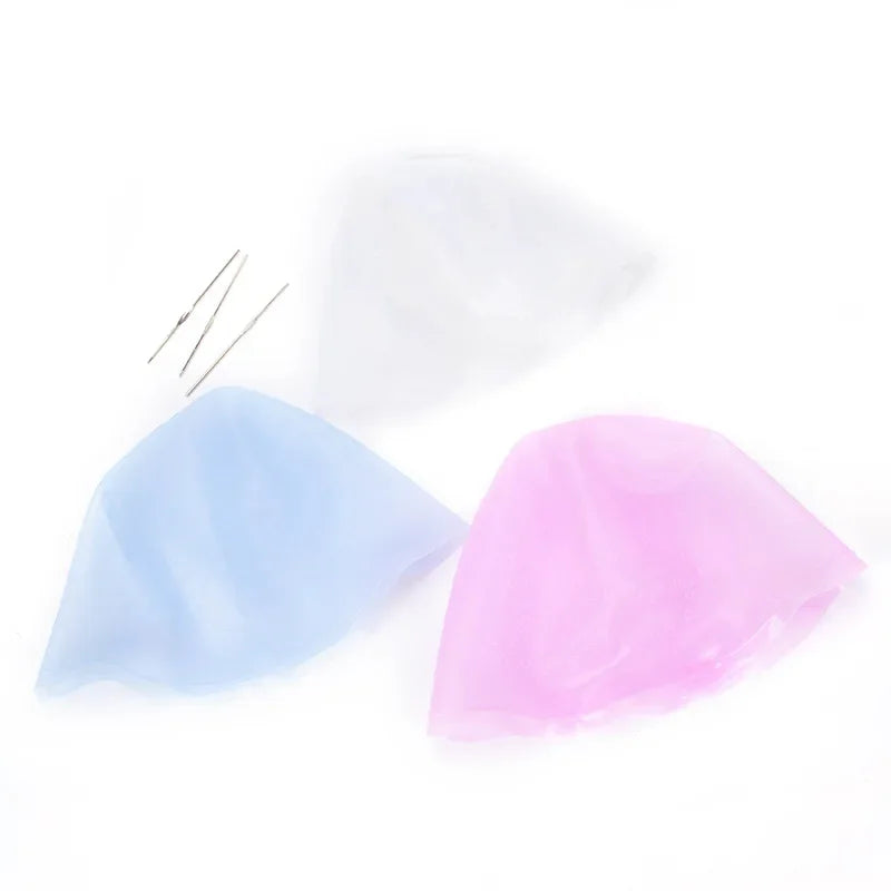 1 Set Salon Silicone Hair Coloring Cap With Hook Needle Reusable Hair Dying Highlight Cap Hat Barber Household Hairstyling Tools