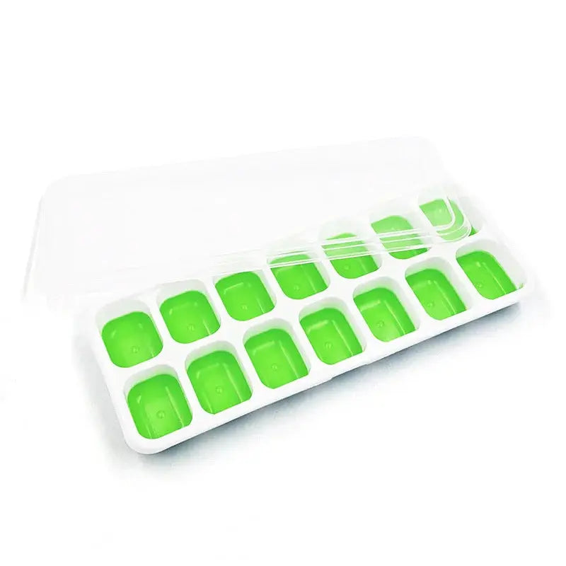Ice Cube Tray Mold with Lid Silicone Square 14 Cube Easy Release Ice Cube Molds Summer Kitchen Bar DIY Iced Cocktail Freeze Tool Velvet Haven