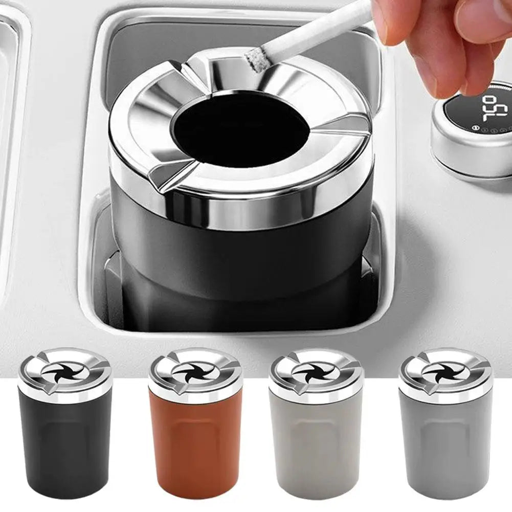 Car Ashtray Anti-fly Ash With Cover High-grade Sense Artifact For Automatic Men's Cars Car Interior Accessories Rotate The Cover
