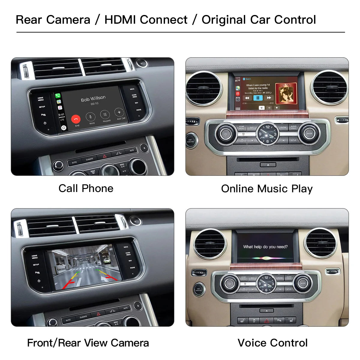 CARABC Wireless carplay Android Auto Fits For Land Rover Jaguar Bosch Discovery4 Evoque Freelander2 XF XJL XE  Mirroring Decorde