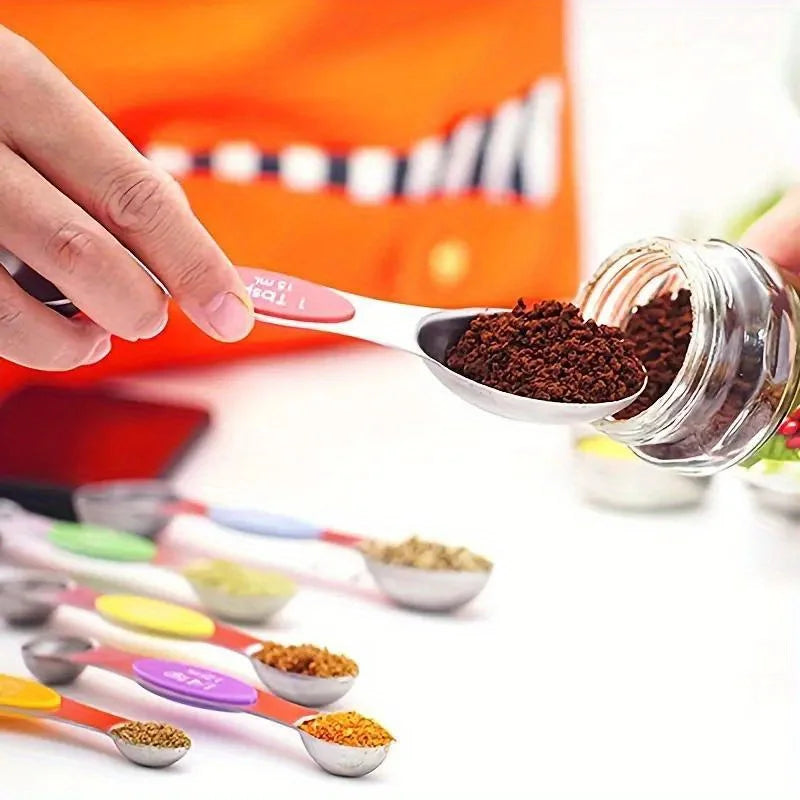 Stainless Steel Magnetic Double Headed Measuring Spoon