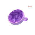 Makeup Brush Cleaner Soft Silicone Makeup Brush Bowl Folding Powder Puff Eyeshadow Brush Cleaning Pad Beauty Tools