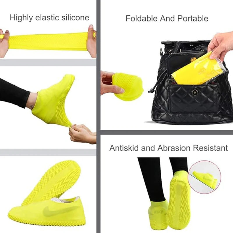 Reusable Waterproof Non-Slip Silicone Shoe Covers