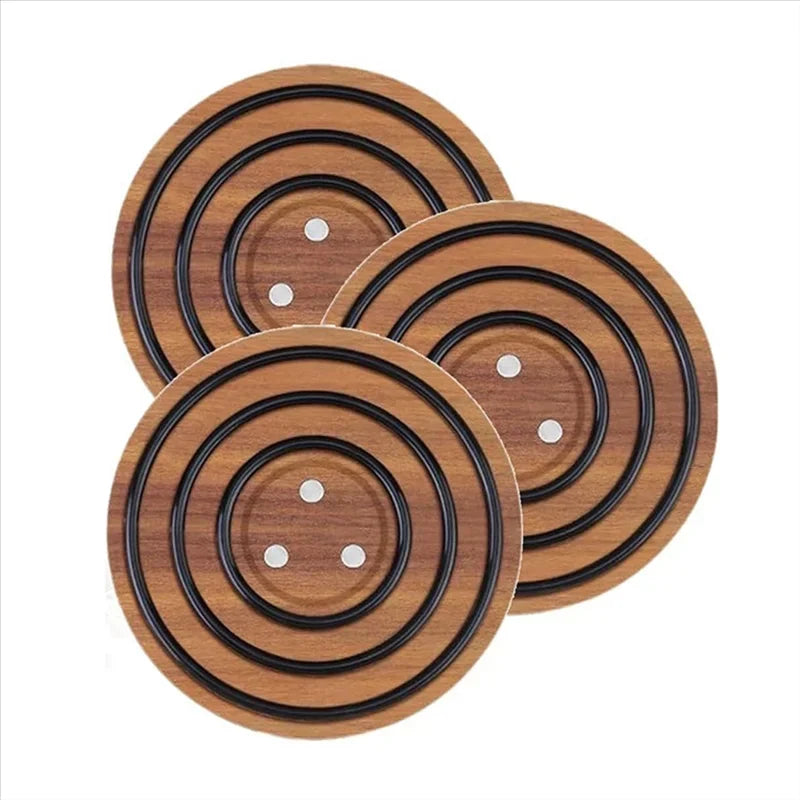 Round Wooden Magnetic Pot Holder