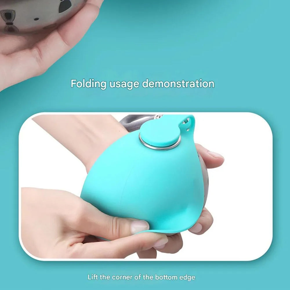 Dog Water Bottle with Silicone Bowl – 285 mL