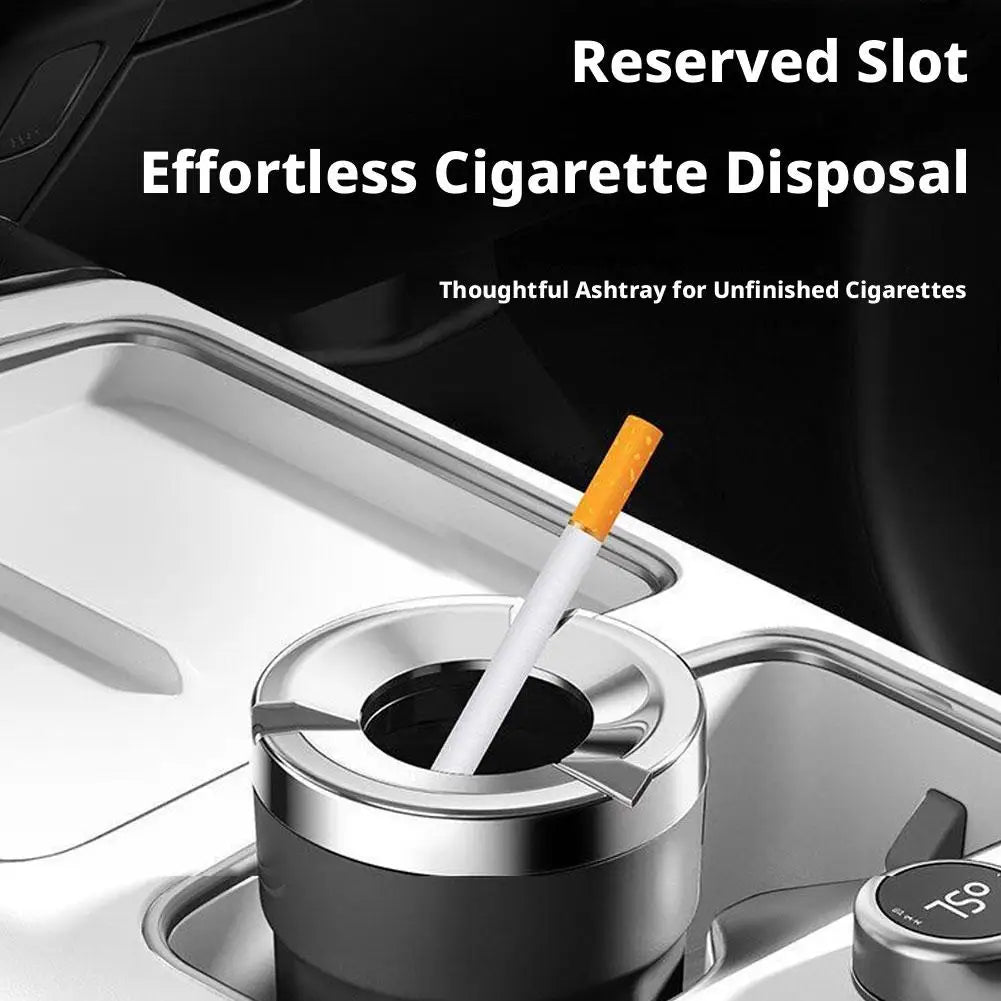 Car Ashtray Anti-fly Ash With Cover High-grade Sense Artifact For Automatic Men's Cars Car Interior Accessories Rotate The Cover