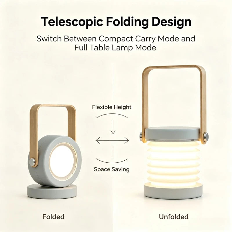 Portable Rechargeable LED Reading Lamp with Foldable Handle