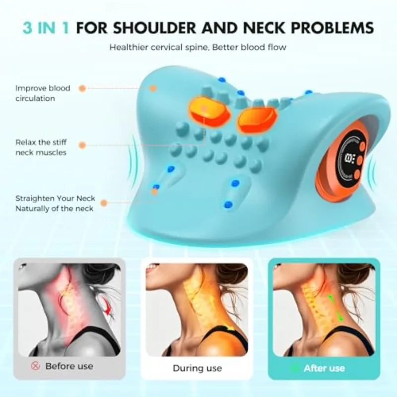 USB Rechargeable Heated Deep Tissue Neck & Shoulder Massager