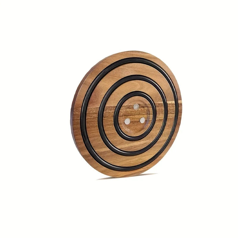 Round Wooden Magnetic Pot Holder