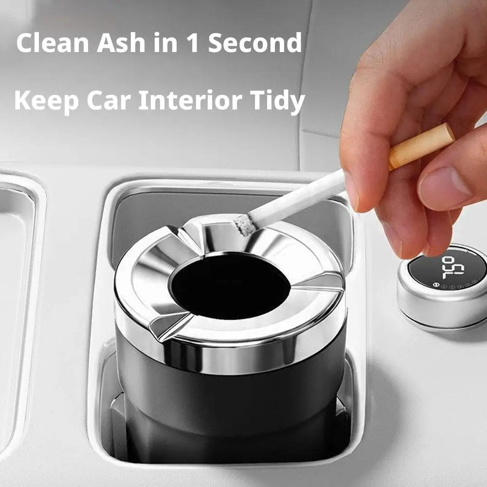 Car Ashtray Anti-fly Ash With Cover High-grade Sense Artifact For Automatic Men's Cars Car Interior Accessories Rotate The Cover