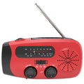 Portable Emergency Crank Radio FM/AM/WB Weather Radio with LED Flashlight Multifunctional Solar Power Radio for Outdoor Survival