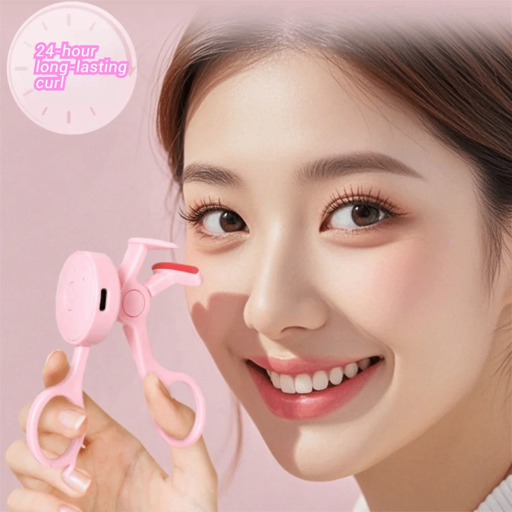 Fast Heating Electric Eyelash Curler USB Charging Adjustable Temperature Curling Eyelash Clip Long-Lasting Curling Lash Clip