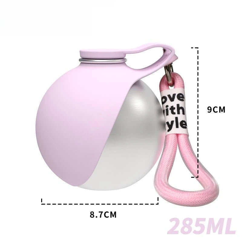 Dog Water Bottle with Silicone Bowl – 285 mL