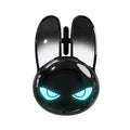 MOFII M6C Evil Rabbit Dual-mode Mouse, Black Cool Rabbit Shape, RGB Ambient Light, Silent Rechargeable, Multi-device Compatible