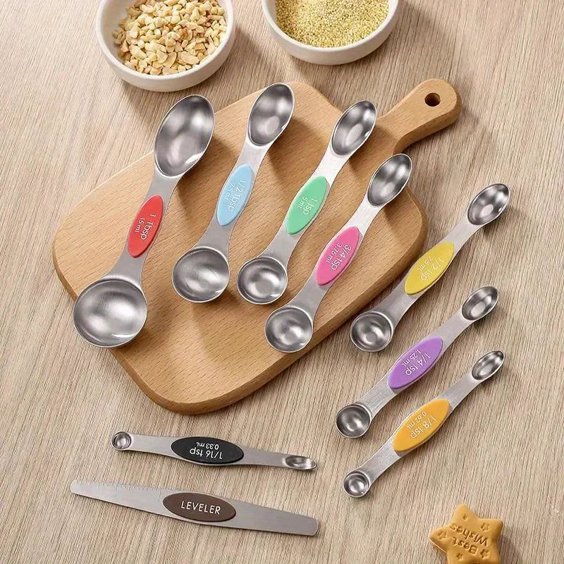 Stainless Steel Magnetic Double Headed Measuring Spoon