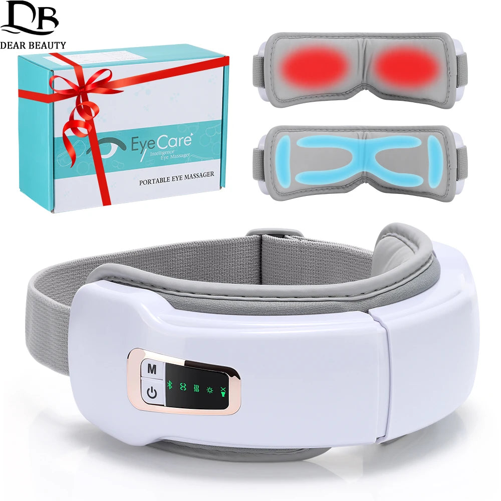 Air Pressure Eye Massage Instrument Wireless Music Eye Mask Vibration Heated Electric Eye Massager For Dry Eyes Strain Relief
