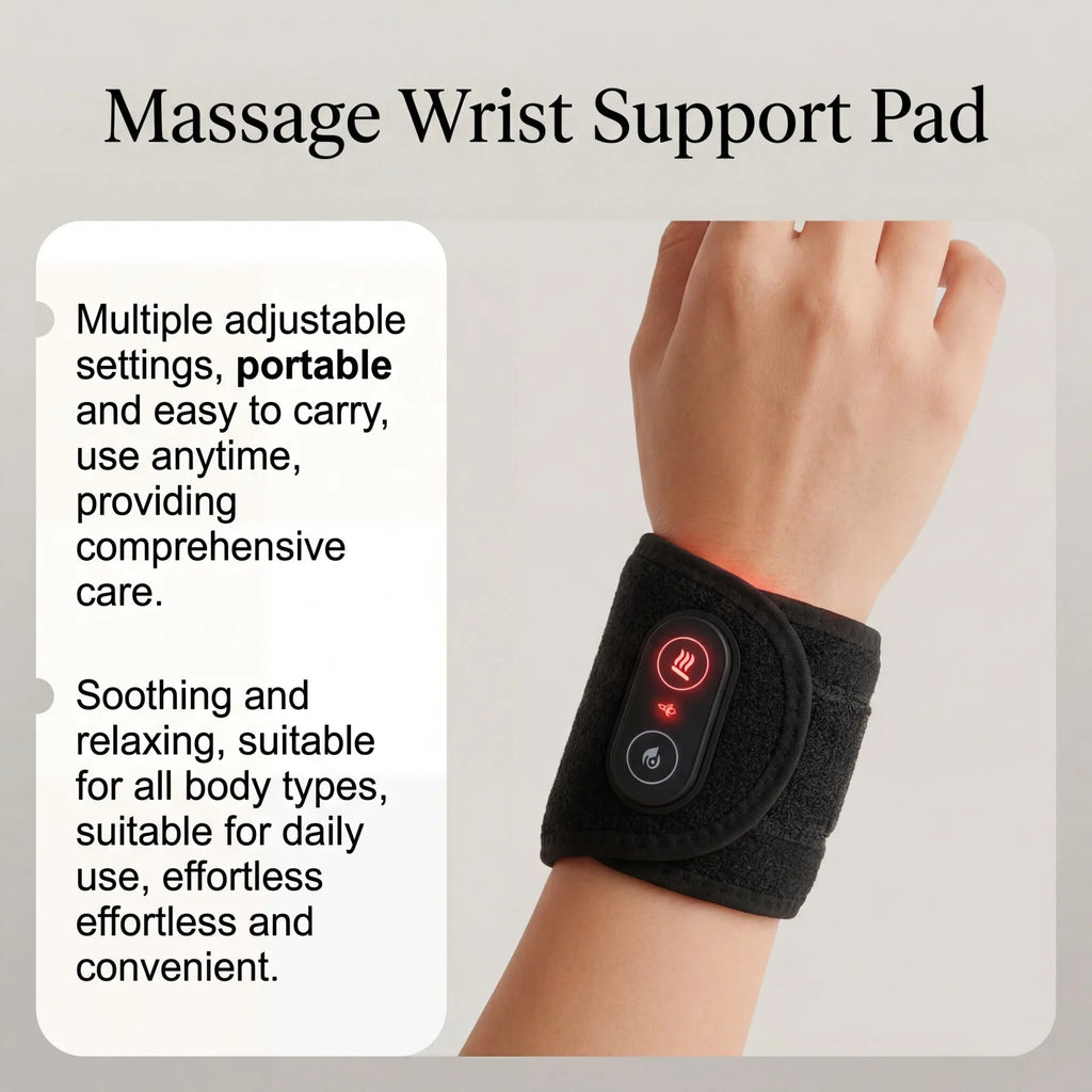 Electric Massage Wrist Pads, Multi-Speed Temperature-Sensitive Mode, Skin-Friendly and Breathable, Hot Compress Care to Relieve