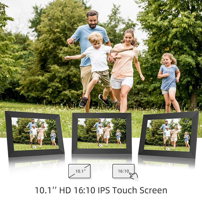 Frameo 10.1 Inch WiFi Digital Photo Frame with Calendar Digital Picture Frame with 1280x800 IPS HD Touch Screen, Good Gift