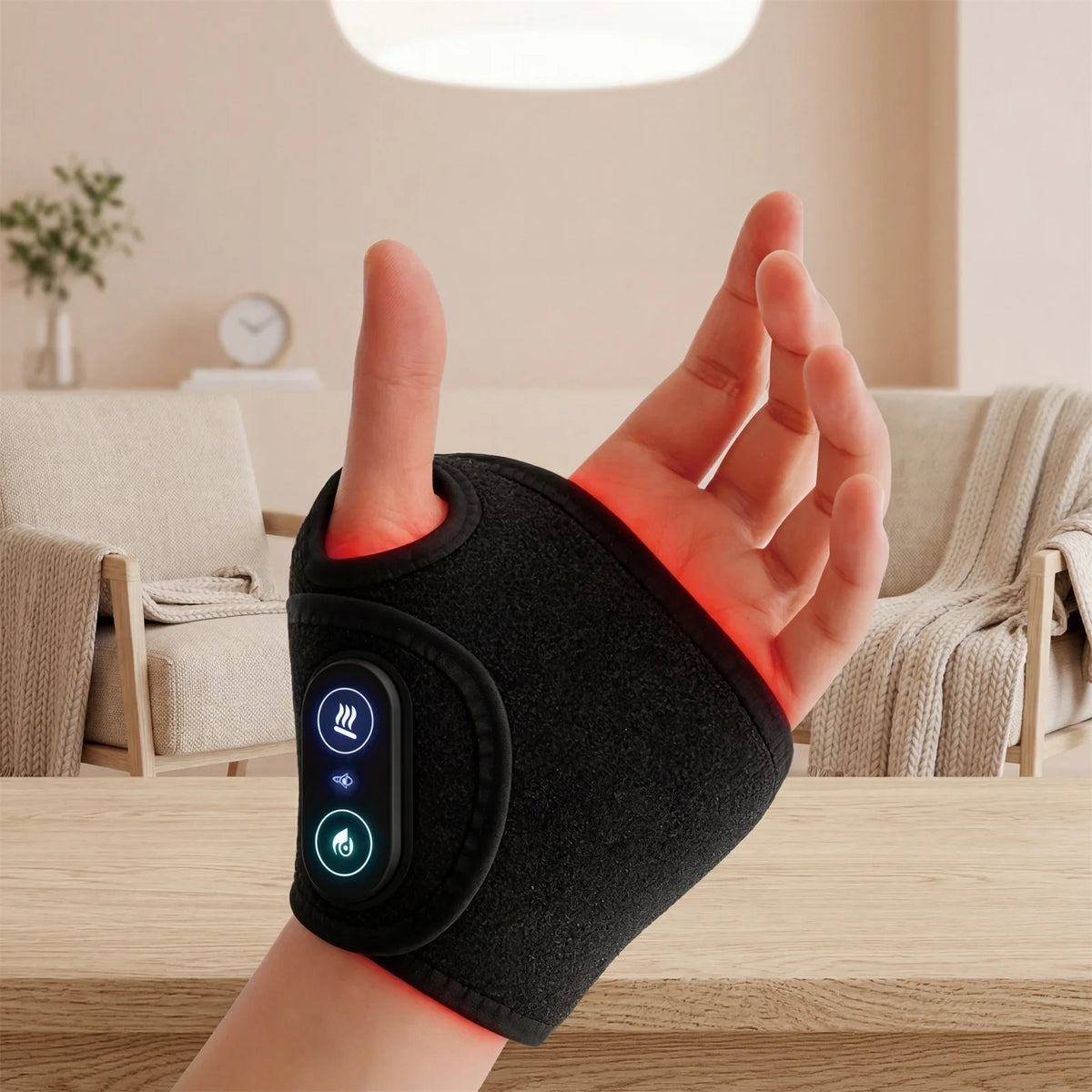 Electric Massage Wrist Pads, Multi-Speed Temperature-Sensitive Mode, Skin-Friendly and Breathable, Hot Compress Care to Relieve