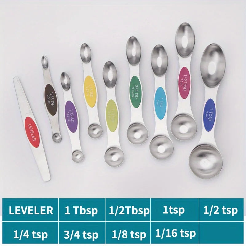 Stainless Steel Magnetic Double Headed Measuring Spoon