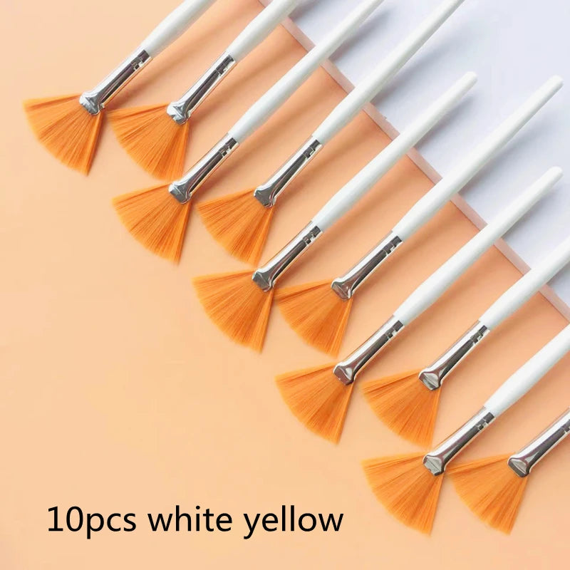 10/20/50pcs Fan Shape Foundation Makeup Brushes Multifunctional Facial Mask Brush Essential Oil Women Beauty Makeup Tools Brush