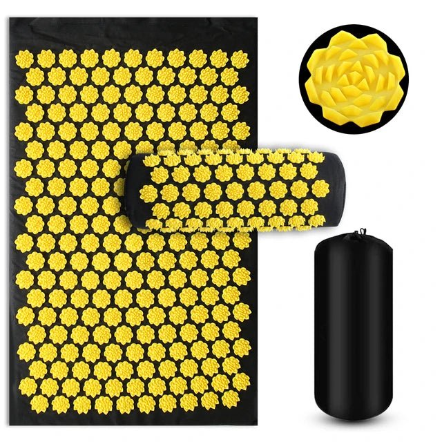 Acupressure Massage Mat & Pillow Set with Spikes for Relaxation and Yoga - Velvet Haven