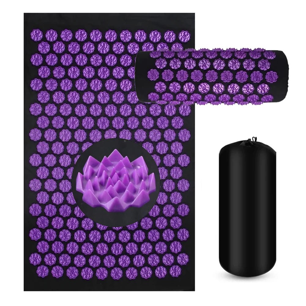 Acupressure Massage Mat & Pillow Set with Spikes for Relaxation and Yoga - Velvet Haven