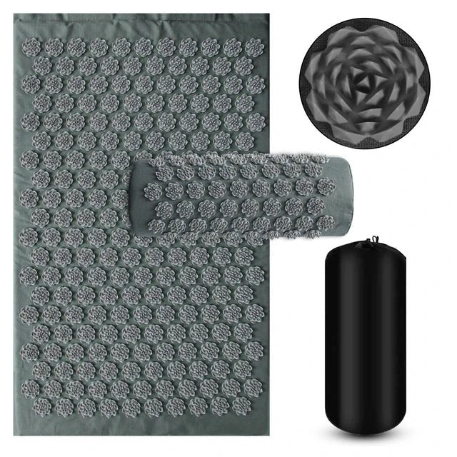 Acupressure Massage Mat & Pillow Set with Spikes for Relaxation and Yoga - Velvet Haven