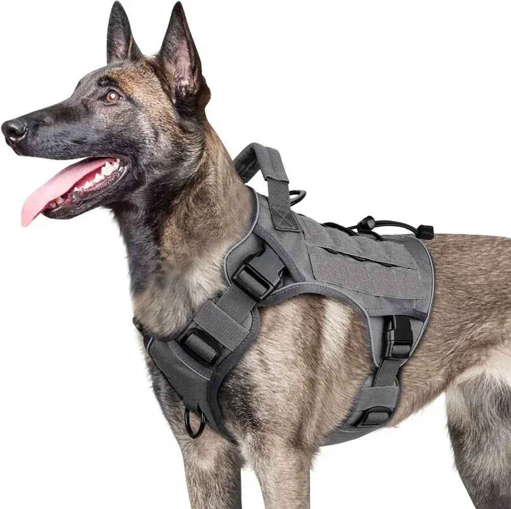 Adjustable No-pull Tactical Dog Harness With Handle For Large Dogs Reflective Vest For Labrador Retriever Siberian Dogs Supplies - Velvet Haven