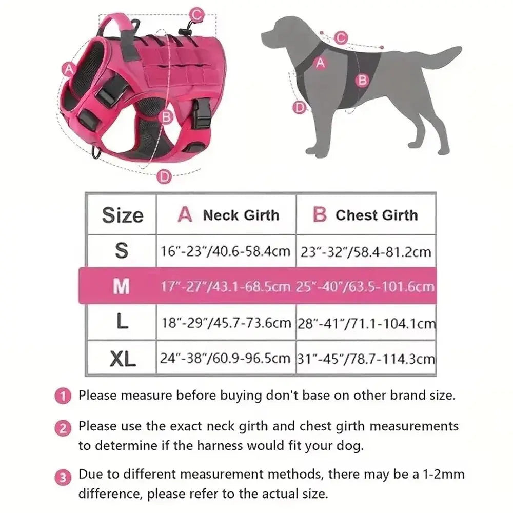 Adjustable No-pull Tactical Dog Harness With Handle For Large Dogs Reflective Vest For Labrador Retriever Siberian Dogs Supplies - Velvet Haven