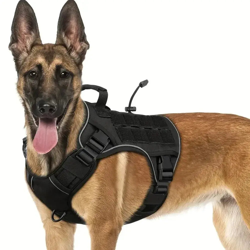 Adjustable No-pull Tactical Dog Harness With Handle For Large Dogs Reflective Vest For Labrador Retriever Siberian Dogs Supplies - Velvet Haven