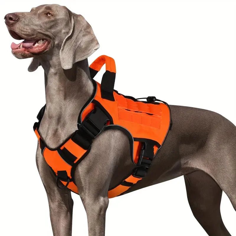 Adjustable No-Pull Tactical Dog Harness with Handle for Large Dogs - Reflective Vest for Labrador Retriever, Siberian H - Velvet Haven