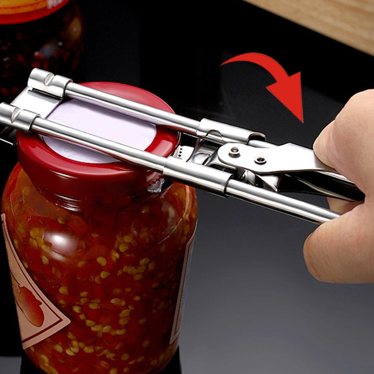 Adjustable Stainless Steel Jar Opener for 1–11 cm Lids - Velvet Haven
