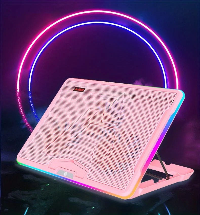 AJAZZ RGB Gaming Laptop Cooling Stand AJAZZ ANC160 Ultra Quiet Fan Adjustable Non-Slip Notebook Radiator - Velvet Haven