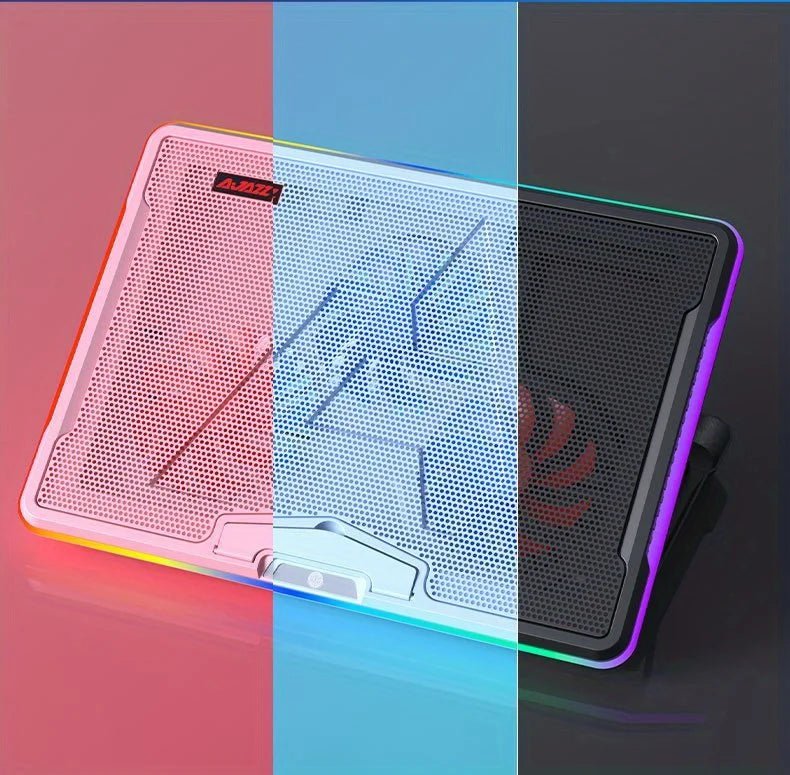 AJAZZ RGB Gaming Laptop Cooling Stand AJAZZ ANC160 Ultra Quiet Fan Adjustable Non-Slip Notebook Radiator - Velvet Haven