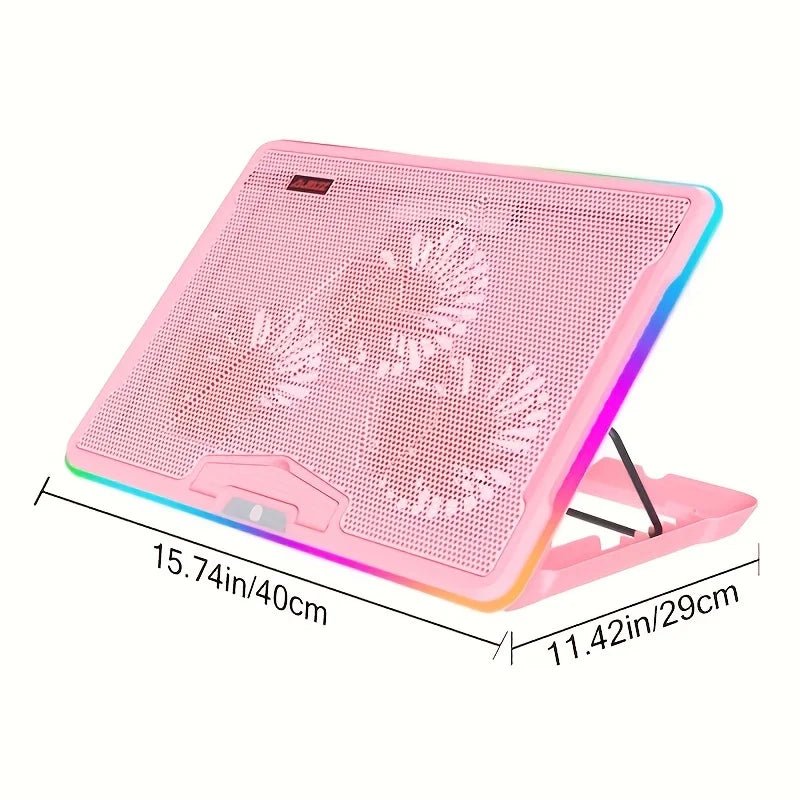 AJAZZ RGB Gaming Laptop Cooling Stand AJAZZ ANC160 Ultra Quiet Fan Adjustable Non-Slip Notebook Radiator - Velvet Haven