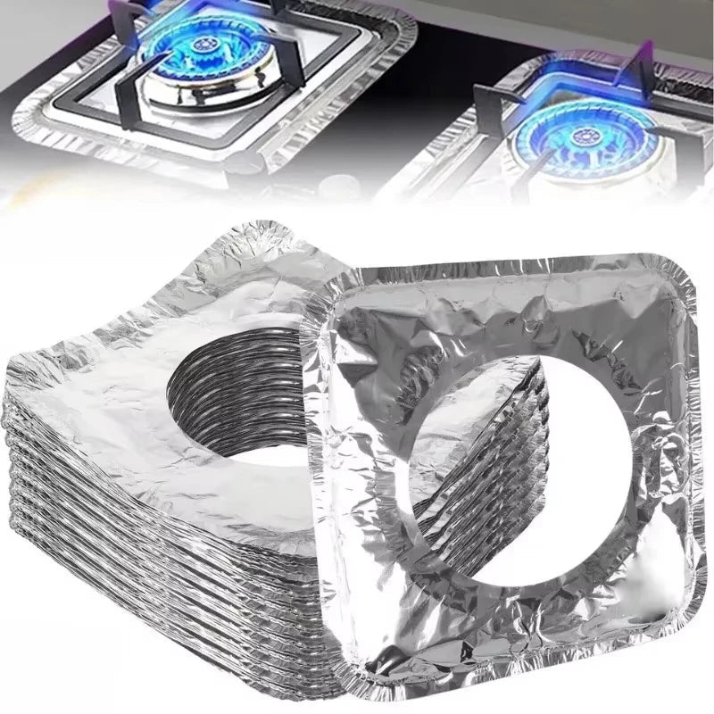 Aluminum Foil Gas Burner Covers for Gas Stoves, 10/20/30 Pack - Velvet Haven