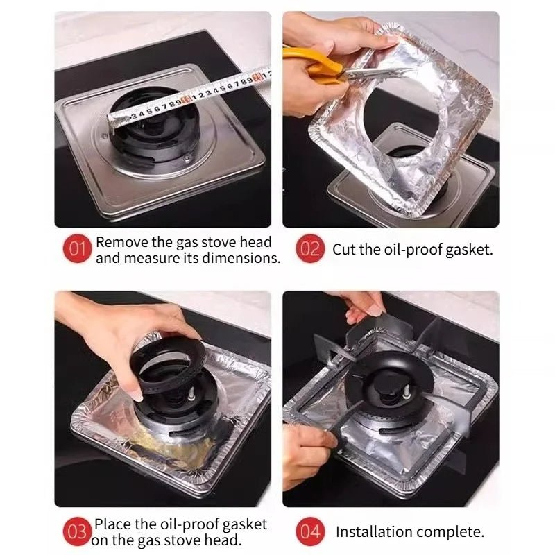 Aluminum Foil Gas Burner Covers for Gas Stoves, 10/20/30 Pack - Velvet Haven