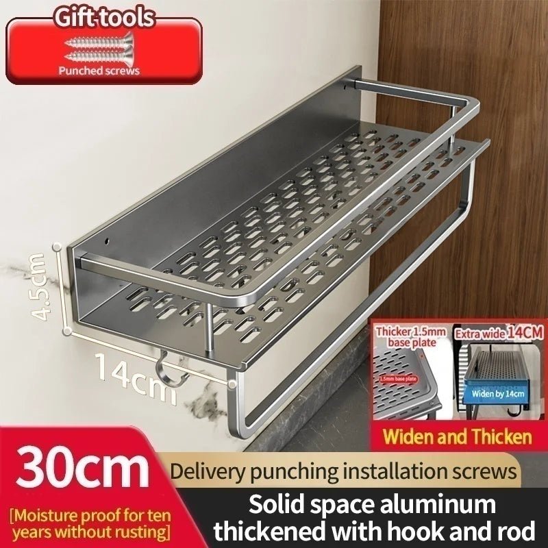 Wall Mounted Aluminum Spice Rack & Kitchen Organizer - Velvet Haven