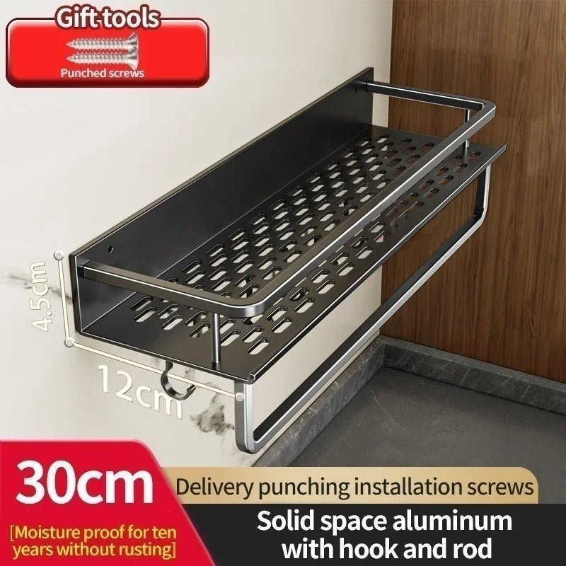 Wall Mounted Aluminum Spice Rack & Kitchen Organizer - Velvet Haven
