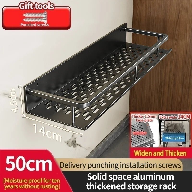 Wall Mounted Aluminum Spice Rack & Kitchen Organizer - Velvet Haven