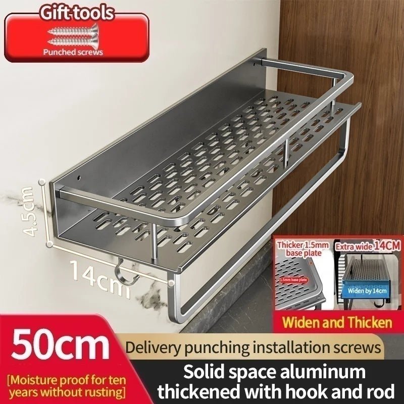 Wall Mounted Aluminum Spice Rack & Kitchen Organizer - Velvet Haven
