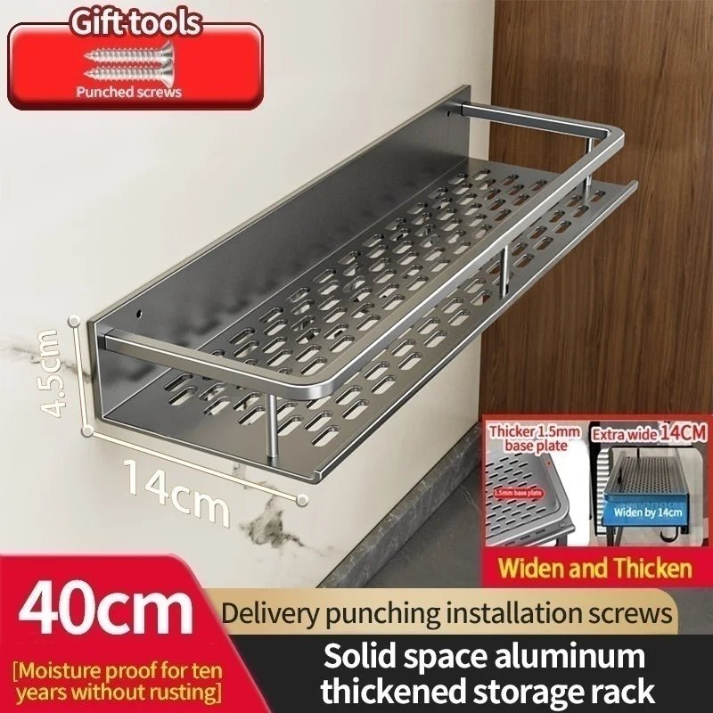Wall Mounted Aluminum Spice Rack & Kitchen Organizer - Velvet Haven
