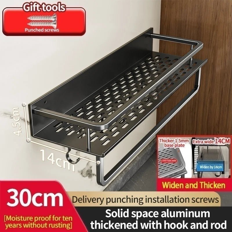 Wall Mounted Aluminum Spice Rack & Kitchen Organizer - Velvet Haven