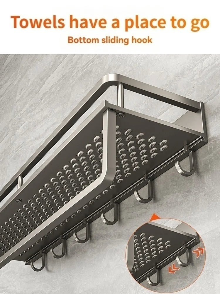 Wall Mounted Aluminum Spice Rack & Kitchen Organizer - Velvet Haven